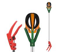 MMOU Fruit Picker with Retractable Pole and Three Claws - Plastic Handles for Gentle Picking of Fruit. Suitable for High-Altitude Fruits such as Apples and Pears. (Length 1.5m,5ft)