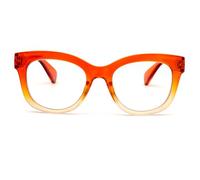 MMOWW Oversized Reading Glasses for Women Blue Light Blocking with Spring Hinge Computer Readers Ladies (Gradient Orange, +2.5)