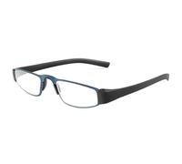 MMOWW Reading Glasses Blue Light Blocking Readers Square Frames Fashion Style with Spring Hinges Comfortable for Men Women (Blue, +3.5)