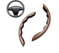 MMPZZ Car Steering Wheel Cover for Lexus ES 300h/ES 350h, Segmented Steering Wheel Cover, Universal Non-slip Breathable Steering Wheel Cover,Brown
