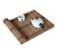 MMQGQ Farmhouse Style Bamboo Table Runner, Rectangle Dining Table Decor Placemats, Handmade Non-slip Table Mats, Natural Color(Size:30×120cm)
