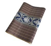 MMQGQ Japanese Style Bamboo Table Runner With Blue Embroidered Cloth,Teahouse Non-slip Decor Table Mat, Heat-insulating Placemat For Dining Coffee Table(Size:30×180cm)