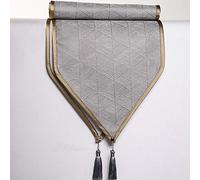 MMQGQ Nordic Simple Cloth Table Runner, V-end Tassel With Non-slip Back Rubber,kitchen Party Insulation Table Mat，washable Placemat(Size:40×230cm,Color:grey)