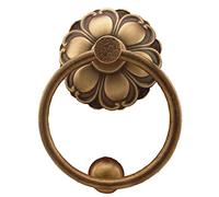 MMQGQ Retro Flower-shaped Brass Door Knocker, Antique Thickened Anti-rust Door Handle, Front Door Decoration Accessories For Garden Courtyard(Color:B)
