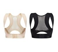 MMRTDJDR 2 Packposture Corrector Clavicle Spine Back Shoulder Lumbar Support Corset Correction Comfortable Breathable Skin-Friendly Thin Invisible Correct The Hunchback,Two Black,XL