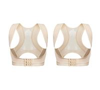 MMRTDJDR 2 Packposture Corrector Clavicle Spine Back Shoulder Lumbar Support Corset Correction Comfortable Breathable Skin-Friendly Thin Invisible Correct The Hunchback,Two Black,XL