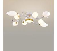 MMRTDJDR 6/8/12-Light Flower Chandelier Girls Bedroom French Flush Mount Sputnik With Globe White Mid Century Vintage Dining Room Light Fixtures For Living Rooms