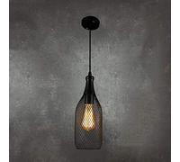 MMRTDJDR Barbed Wire Wine Bottle Chandeliers Ceiling Light E27 Base Fitting Wrought Iron Pendant Lights Bar Cafe Decorative Hanging Ceiling Lighting European Restaurant Suspension Lights