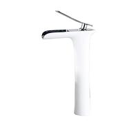 MMRTDJDR Bathroom faucets for Sink 1 Hole Vanity Faucet Waterfall tap Bronze Retro Black, B(White B)