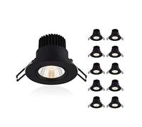 MMRTDJDR Black Spotlight Led Ceiling Light Embedded 3W Bulls Eye Lamp Household Downlight Single Spotlight Ceiling Wall Spotlight 10 Packs Outdoor Lights/White Light 6000K