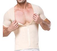 MMRTDJDR body -tops met ritssluiting voor heren elastische shapewear compressieshirts voor buikcontrole - ademend t-shirtondergoed