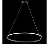 MMRTDJDR Bracket Light Circle Led Pendant Light Metal Acrylic Suspended Chandelier Adjustable Island Hanging Lamp for Living Room Kitchen Bedroom,Black+Neutral Light,20Cm 13W