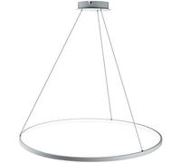 MMRTDJDR Bracket Light Circle Led Pendant Light Metal Acrylic Suspended Chandelier Adjustable Island Hanging Lamp for Living Room Kitchen Bedroom,White+Cold White,100Cm 63W