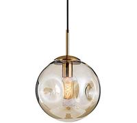 MMRTDJDR Chandelier Wall Light Round Glass Pendant Lighting Ceiling Lamp Adjustable Length Stainless Steel for Living Room Bedroom Cafe Kitchen(a)