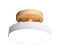 MMRTDJDR Close To Ceiling Light Fixtures,Creative Color Iron Ceiling Lamp,Wooden Decorative Ceiling Light,Energy-saving Eye Protection White Light 6000K Ceiling Lamp