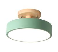 MMRTDJDR Close To Ceiling Light Fixtures,Creative Color Iron Ceiling Lamp,Wooden Decorative Ceiling Light,Energy-saving Eye Protection White Light 6000K Ceiling Lamp