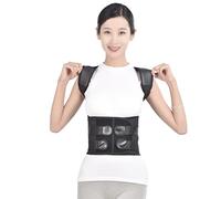 MMRTDJDR Corrector Belt Adjustable Spine Support Postural Band Humpback Correction Belt Shoulder and Back Breathable Comfortable Straighten Back Prevent Hunchback Kyphosis Lordosis,Black,S