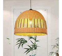 MMRTDJDR Creative Bamboo Art Hanging Light Hand Woven Japanese Style Pendant Ceiling Lights Fixture Southeast Asia E27 Base Suspension Lamps Chandelier Lights Restaurant Kitchen Light,B,B