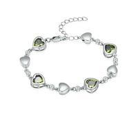 MMRTDJDR Cremation Jewelry Heart Urn Bracelet for Ashes Adjustable Keepsake Bracelet Stainless Steel Memorial Ash Bracelet for Men Women-steel-green