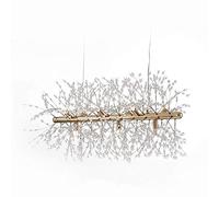 MMRTDJDR Crystal Chandelier Nordic Firework Chandelier Hanging Ceiling Light Fixture Adjustable Pendant Lighting for Living Room Restaurant,72X40Cm(28X16Inch)