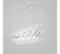 MMRTDJDR Crystal Chandelier Nordic Firework Chandelier Hanging Ceiling Light Fixture Adjustable Pendant Lighting for Living Room Restaurant,Silvery White,72X40Cm(28X16Inch)