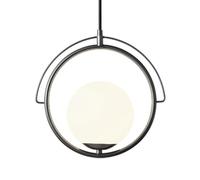 MMRTDJDR E14 Base Single-head Pendant Light,Minimalist Height Adjustable Glass Hanging Lamp,French Creative Chandelier,Living Room Bedroom Restaurant Decorative Lighting Fixtures