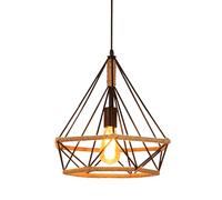 MMRTDJDR E27 Base Single-head Pendant Light,Retro Industrial Style Chandelier,Creative Personality Iron Art Hemp Rope Hanging Lamp,Cafe Kitchen Living Room Decorative Lighting Fixtures