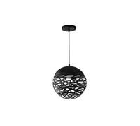 MMRTDJDR E27 Metal Iron Hollow Ball Chandelier European Modern Simple Single Head Pendant Lights Living Room Aisle Restaurant Bar Cafe Home Lighting Ceiling Lamps Color : Black