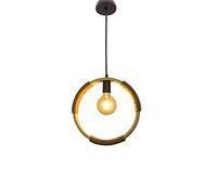 MMRTDJDR E27 Vintage Industrial Chandelier Creative Art Hanging Lamp Bar Industrial Ceiling Light Ring Hemp Rope Wooden Wrought Iron Pendant Lamp Cafe Decorative Lighting