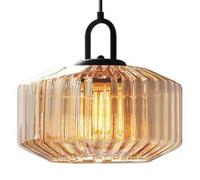 MMRTDJDR Flush Mount Personality Hanging Lamp, Nordic Industrial Style Glass Pendant Light, Creative Lantern Shape Chandelier Shade, Restaurant Living Room Balcony Decoration Light Fixtures
