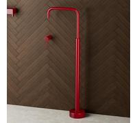 MMRTDJDR Freestanding Bath Mixer Tap Concealed Single Lever Floor Standing Bathroom Taps Hot and Cold,red