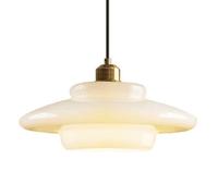 MMRTDJDR French Creative High Light Transmission Glass Pendant Lamp,E27 Base Single-head Chandelier,Retro Personality Hanging Light,Bedroom Dining Room Living Room Decorative Lighting Fixtures