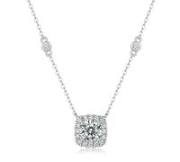 MMRTDJDR Halo Necklace Moissanite Pendant Elegant Jewelry for Women for presents