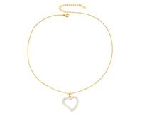 MMRTDJDR Heart Pink Stainless Steel Necklace Earrings Set for Women Minimalist Elegant Jewelry Everyday Boho-Chic Accessories