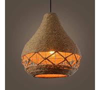 MMRTDJDR Hemp Rope Chandelier Light Art Rustic Metal Ceiling Pendant Light 1-Lights Industrial Vintage Living Room Loft Restaurant Light Suspension Lighting Bar Decorative Fixture