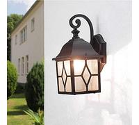 MMRTDJDR Ip23 Black Outside Wall Light, Victorian E27 Outdoor Wall Lamp Retro Exterior Wall Mounted Spotlights Traditional Classical Die-Cast Aluminum Security Illumination