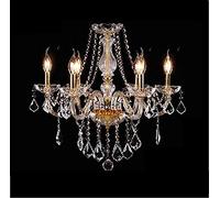 MMRTDJDR K9 Crystal Raindrop Chandelier Adjustable Vintage Classical Pendant Light Fixture 8 Lights Chandelier for Kitchen Dining Room Living Room,6 Lights