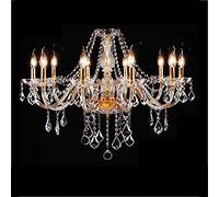 MMRTDJDR K9 Crystal Raindrop Chandelier Adjustable Vintage Classical Pendant Light Fixture 8 Lights Chandelier for Kitchen Dining Room Living Room,10 Lights