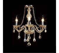MMRTDJDR K9 Crystal Raindrop Chandelier Adjustable Vintage Classical Pendant Light Fixture 8 Lights Chandelier for Kitchen Dining Room Living Room,Amber,3 Lights