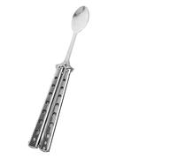 MMRTDJDR Ladle spoon Folding Spoon Fork Training Spoon Fork Butterfly Knife Trainer Outdoor Camping Cutlery Kitchen Tools
