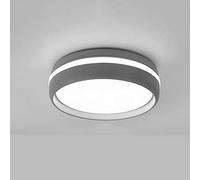 MMRTDJDR LED Chandelier Ceiling Lamp Flush Mount Round Circle Modern Fixture for Living Bathroom Kitchen Bedroom Balcony Warm Day Light White Six Colors Color : Gray