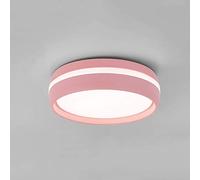 MMRTDJDR LED Chandelier Ceiling Lamp Flush Mount Round Circle Modern Fixture for Living Bathroom Kitchen Bedroom Balcony Warm Day Light White Six Colors Color : Pink
