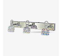 MMRTDJDR Led Crystal Vanity Light, Stainless Steel Makeup Mirror Lighting Wall-Mounting 3-Lights Vanity Light Waterproof Ip44 Adjustable,White,15W