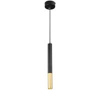 MMRTDJDR Led Pendant Lamp Long Tube Light Aluminum Cylinder Pipe Hanging Light Kitchen Lamp Suspension Light Island Counter Decoration Droplight Downlights,Warm Light,Height 50Cm