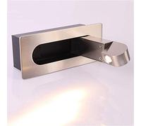 MMRTDJDR Led Wall Lamp Indoor Embedded Bedside Reading Rocker Wall Sconce Light with Hidden Led Wall Lighting 3W Reading Wall Light Bedroom Wall Lamp for Living Room Corridor,Warm Light