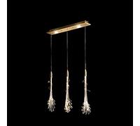 MMRTDJDR Light Pendant Ceiling Lights Fixture Bedroom Long-Line Bedside Small Hanging Lamps Duplex Led Warm Light Glass Lamps Suspension Lighting Height Adjustable,3-Lights,3-Lights