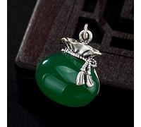 MMRTDJDR Necklace Women's Blessing Cloud Bag Embedded Chalcedony Pendant Classic Simple Palace National Wind Fashion Exquisite present, LJBLEUSK