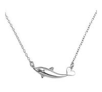MMRTDJDR Necklace Women's Clothing is Simple Drop Glaze Love Cute Little Dolphin Chain Clavicle Temperament Retro Elegant Creative Birthday present