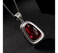 MMRTDJDR Necklace Women's Peacock Red Corindon Inset Hollow Pendant Classic Simple Palace National Wind Fashion Exquisite present, LJBLEUSK