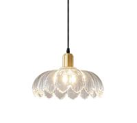 MMRTDJDR Petal Glass Pendant Light Lampshade,American Creative Style Ceiling Chandelier,E27 Light Source Hanging Lamp,Porch Restaurant Balcony Flush Mount Ceiling Light
